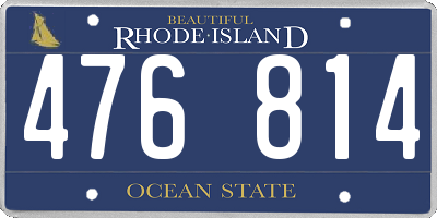 RI license plate 476814