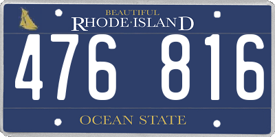 RI license plate 476816