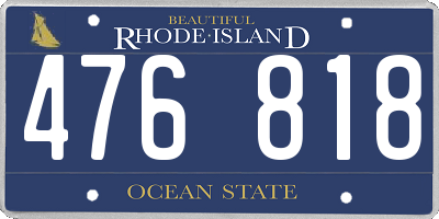 RI license plate 476818