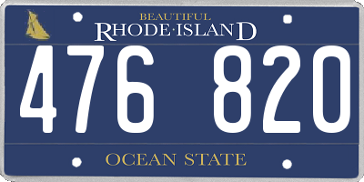 RI license plate 476820