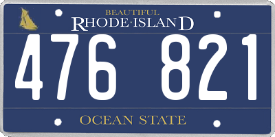RI license plate 476821