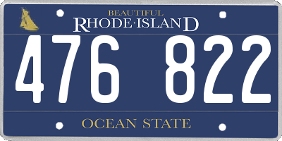 RI license plate 476822