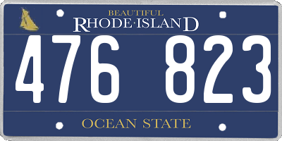 RI license plate 476823
