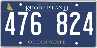 RI license plate 476824