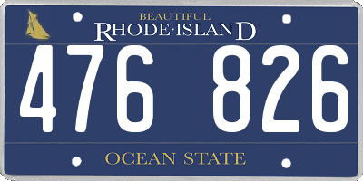 RI license plate 476826