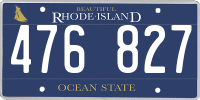 RI license plate 476827