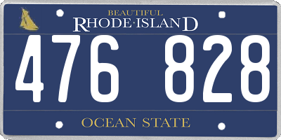 RI license plate 476828