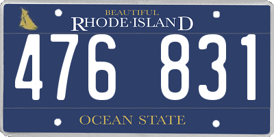 RI license plate 476831