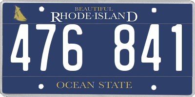 RI license plate 476841