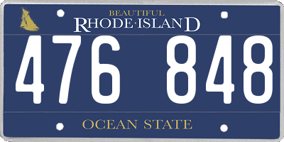 RI license plate 476848