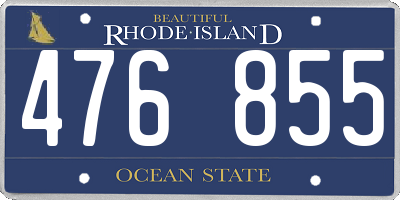 RI license plate 476855