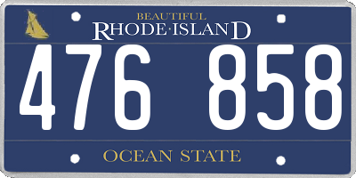 RI license plate 476858