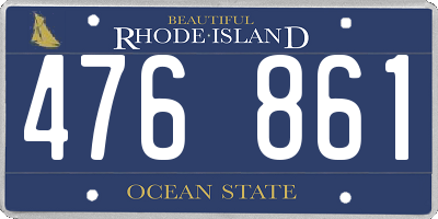RI license plate 476861