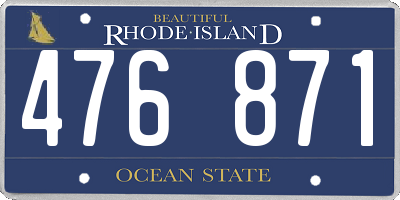 RI license plate 476871