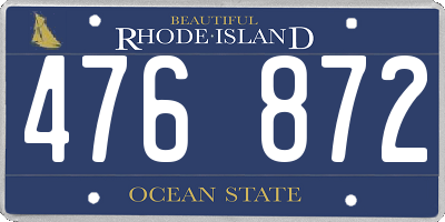 RI license plate 476872