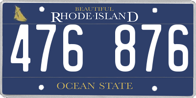 RI license plate 476876