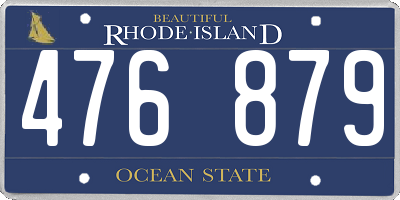 RI license plate 476879