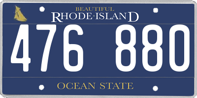 RI license plate 476880
