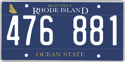 RI license plate 476881