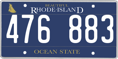 RI license plate 476883