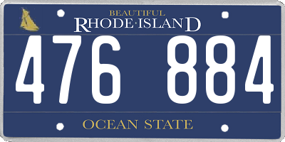 RI license plate 476884