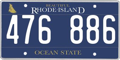 RI license plate 476886