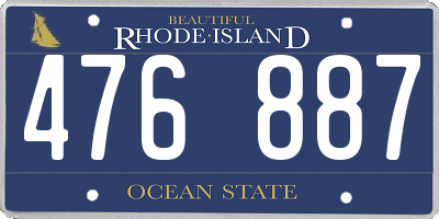 RI license plate 476887