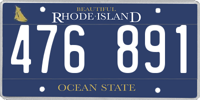 RI license plate 476891
