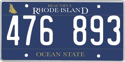 RI license plate 476893