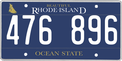 RI license plate 476896