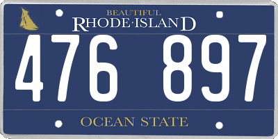 RI license plate 476897