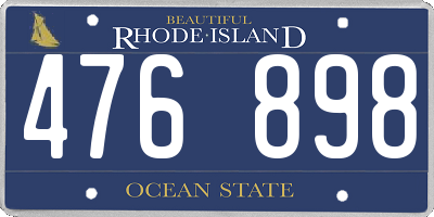 RI license plate 476898