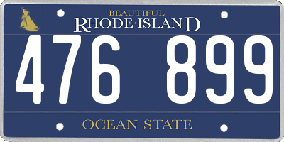 RI license plate 476899