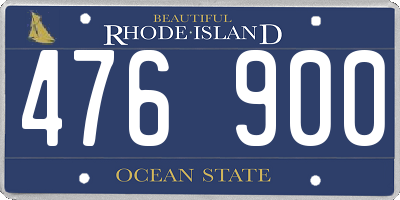 RI license plate 476900