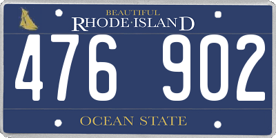 RI license plate 476902