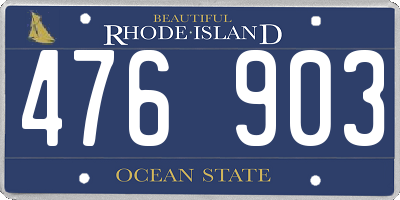 RI license plate 476903