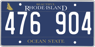 RI license plate 476904
