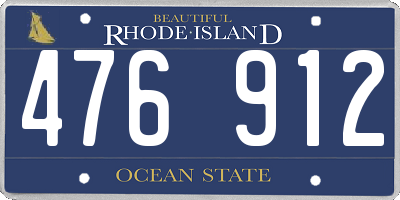 RI license plate 476912