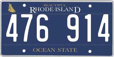 RI license plate 476914
