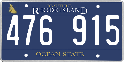 RI license plate 476915