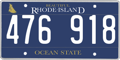 RI license plate 476918