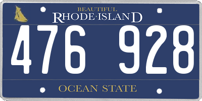 RI license plate 476928