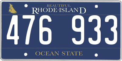 RI license plate 476933