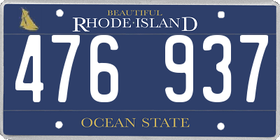 RI license plate 476937