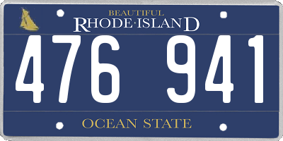 RI license plate 476941