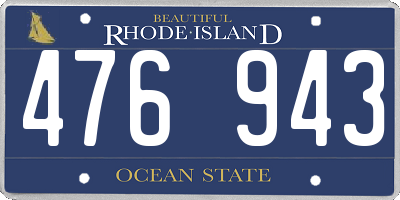 RI license plate 476943