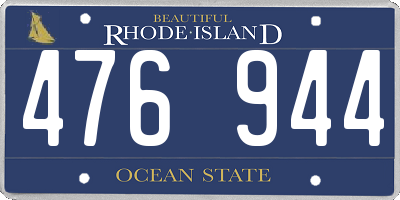 RI license plate 476944