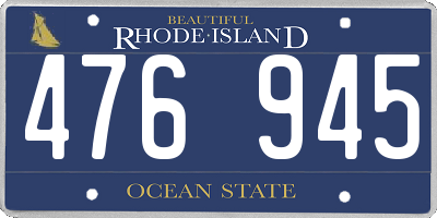 RI license plate 476945