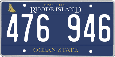 RI license plate 476946
