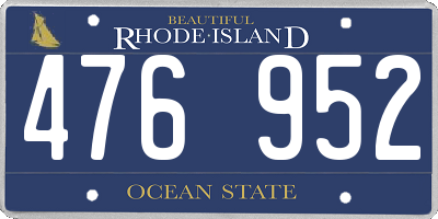 RI license plate 476952
